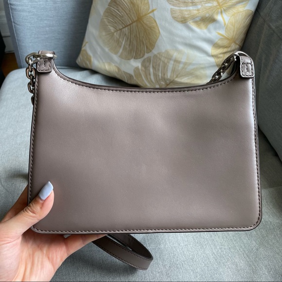 Michael Kors Taupe gray Leather Crossbody Messenger NWT - Picture 5 of 5
